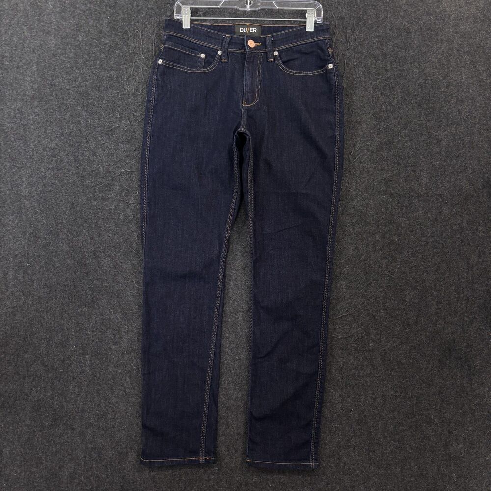DU/ER L2X Relaxed Taper Jeans Men's 30x32 Blue Dark Wash Stretch Tech Denim